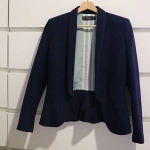 Beautiful dark blue peplum blazer